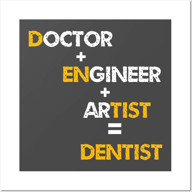 doctor dental funny dentist Wall Art by ETTAOUIL4